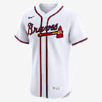 Jersey Nike Dri-FIT ADV de la MLB Elite para hombre Matt Olson Atlanta Braves - Blanco