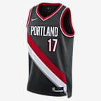 Jersey Nike Dri-FIT de la NBA Swingman para hombre Portland Trail Blazers Icon Edition 2022/23 - Negro