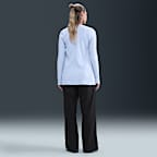 Pants de tiro alto con dobladillo abierto holgados para mujer Nike Sportswear Chill Poplin