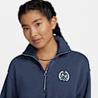 ナイキ スポーツウェア ウィメンズ オーバーサイズド 1/2ジップ クロップ フリース スウェットシャツ