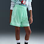 Shorts de básquetbol Dri-FIT de 13 cm para niños talla grande Nike Crossover