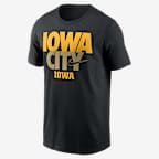 Playera universitaria Nike para hombre Iowa Campus Local Madness - Negro