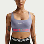 Nike Pro sports-BH uten innlegg med lett støtte til dame