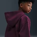 Sudadera con gorro oversized de cierre completo para niños talla grande Nike Sportswear Club Fleece