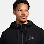 Felpa in fleece con cappuccio e zip a tutta lunghezza Nike Sportswear Tech Essentials - Uomo