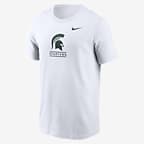 Playera universitaria Nike para hombre Michigan State Spartans - Blanco