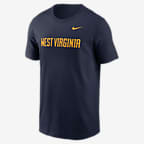 West Virginia Mountaineers Primetime Wordmark Men's Nike College T-Shirt - Navy