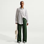 Nike Sportswear Chill Poplin Women's Oversized Woven Long-Sleeve Striped Top