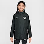 Bunda do deště Nike Football Chelsea FC Academy Pro s kapucí pro větší děti