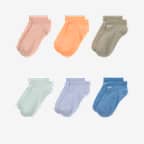 Nike Kids' Metallic Swoosh No-Show Socks (6 Pairs) - Arctic Orange