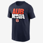 Playera universitaria Nike para hombre Auburn Campus Local Madness - Azul marino