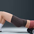 Shorts de ciclismo de tiro alto de 13 cm sin costura frontal para mujer Nike Universa