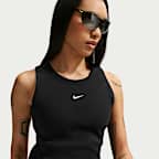 Playera de tirantes de tela de canalé ajustada para mujer Nike Sportswear