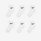 Nike Logo Ankle Socks Box Set (6 Pairs) Baby Socks - White