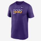 Playera universitaria Nike Dri-FIT para hombre LSU Sideline Legend - Morado