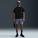 Playera de fitness de manga corta de tejido Fleece Dri-FIT para hombre Nike Heritage