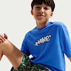 Playera de manga corta Dri-FIT UV para niño talla grande Nike Swim Hydroguard