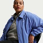 Chamarra de coach oversized para mujer Nike Sportswear (talla grande)