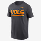 Playera universitaria Nike para hombre Tennessee Volunteers Primetime Volunteer State Smokey Grey Logo - Antracita