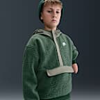 Sudadera con gorro de cierre 1/4 para niños talla grande Nike Sportswear Club Fleece