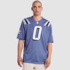 Christian Gonzalez New England Patriots Rivalries Collection Men’s Nike NFL Game Jersey - Blue