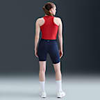 Shorts de ciclismo de tiro alto de 20 cm con bolsillos para mujer Nike One