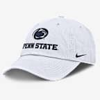 Gorra universitaria Nike ajustable para hombre Penn State Sideline Club Gameday - Blanco