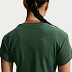 Playera de manga corta de tela de canalé ajustada para mujer Nike Sportswear