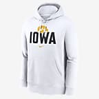 Iowa Hawkeyes Primetime Club Campus Men's Nike College Pullover Hoodie - White