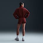 Sudadera de tejido Fleece cálido cropped con cierre de 1/4 oversized para mujer Nike Sportswear Phoenix Plush