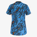 Playera de manga corta Nike de la NWSL para antes del partido para mujer Houston Dash 2025