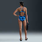 Traje de baño de una pieza con espalda deportiva para mujer Nike HydraStrong