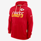 Sudadera con gorro sin cierre Nike Dri-FIT de la NFL para hombre Kansas City Chiefs Sideline Standard Issue - Rojo