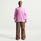 Sudadera oversized de cuello redondo para mujer Nike Sportswear Phoenix Fleece