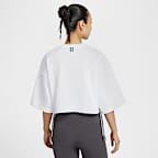 Nike Sportswear Phoenix Fleece Women's Short-Sleeve Cropped French Terry Top
