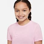 Nike One Older Kids' (Girls') Dri-FIT Short-Sleeve Training Top