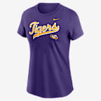LSU Athletic Prep Arch Local Script Women's Nike College T-Shirt