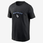 Playera Nike de la MLB para hombre Tampa Bay Rays Fashion - Negro