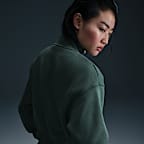 나이키 스포츠웨어 피닉스 플리스 여성 오버사이즈 하프집 크롭 스웻셔츠