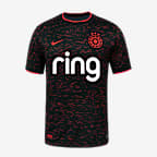 Black/Bright Crimson
