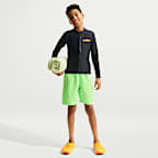 Playera de manga larga con cierre para niños talla grande Nike Swim Hydroguard