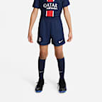 Tredelat fotbollsställ Paris Saint-Germain 2024/25 Stadium (hemmaställ) Nike Replica för barn