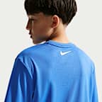Playera de manga corta Dri-FIT UV para niño talla grande Nike Swim Hydroguard