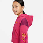 Nike Air Older Kids' (Girls') French Terry Full-Zip Hoodie