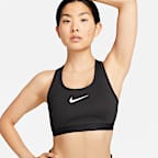Brassière de sport réglable non rembourrée Nike Swoosh High Support pour femme
