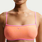 Parte superior del bikini tipo bralette con textura ondulada para mujer Nike Swim