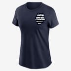 Playera Nike de la NFL para mujer Seattle Seahawks Super Bowl LX Champions Multi Ring - Azul marino universitario