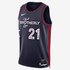 Joel Embiid Philadelphia 76ers City Edition 2023/24 Men's Nike Dri-FIT NBA Swingman Jersey - College Navy