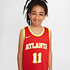 Atlanta Hawks 2023/24 Icon Edition Nike NBA Swingman Jersey för ungdom