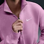 Nike Sportswear Phoenix Fleece 女款加大尺寸半長式拉鍊短版運動衫